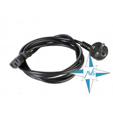 Кабель питания с заземлением EU-Schuko/IEC 60320 C13, 10А/250В (3x0,75), длина 5,0 м.